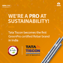 Tata Tiscon becomes the first GreenPro certified Rebar brand in India 
